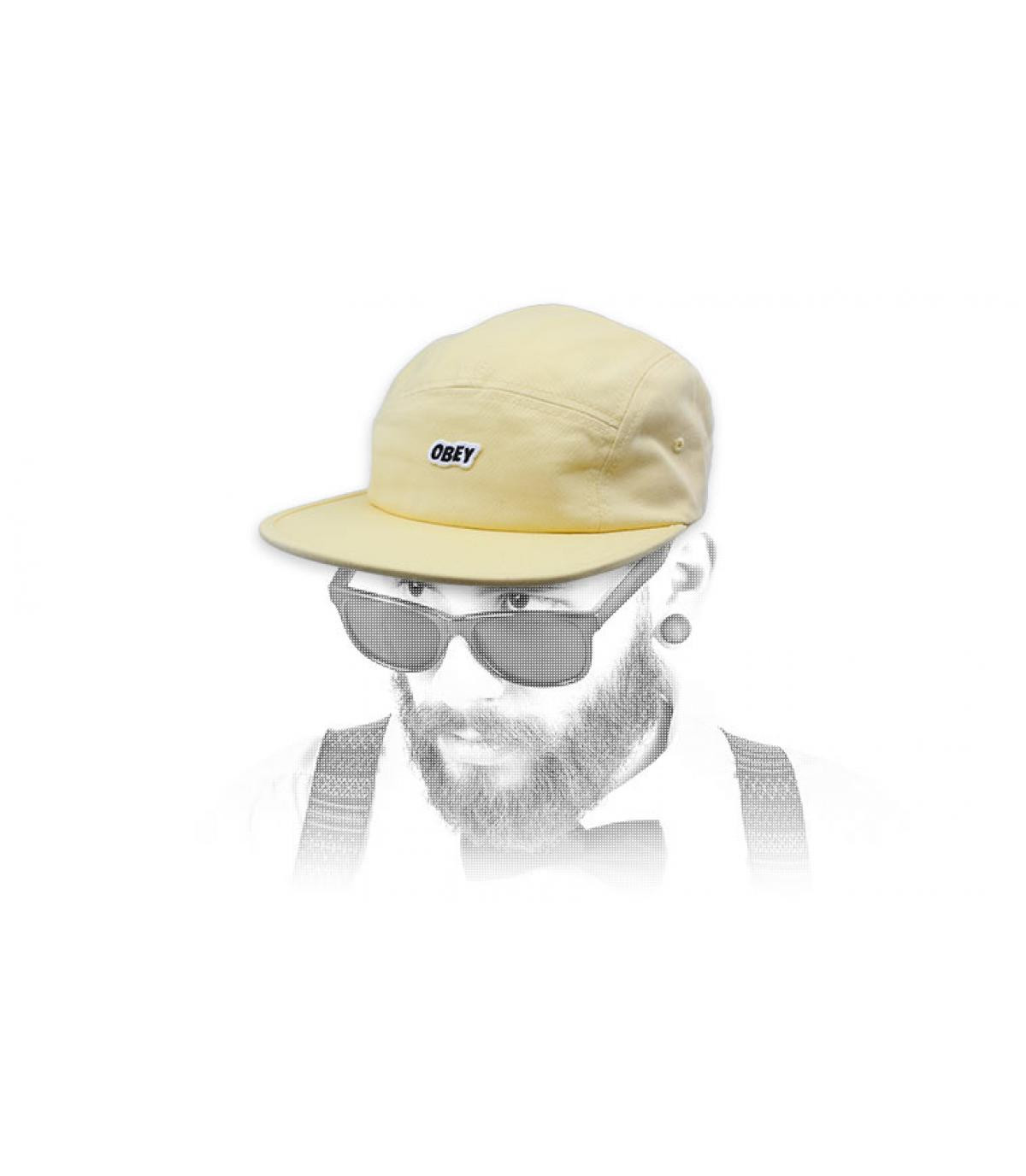 yellow 5 panel cap Obey Sleeper 5 Panel pale yellow